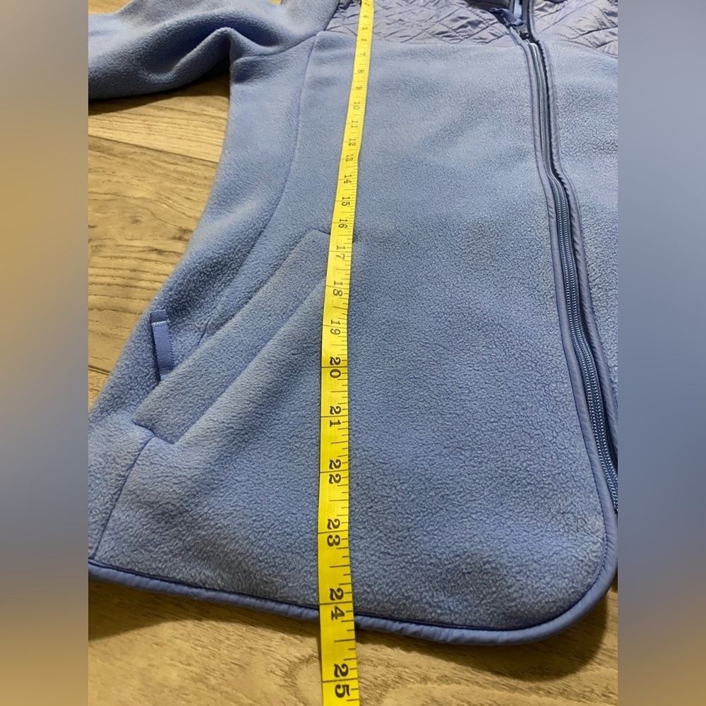 Women Talbots‎ fleece jacket blue Medium/P quilted full zip - Picture 7 of 7